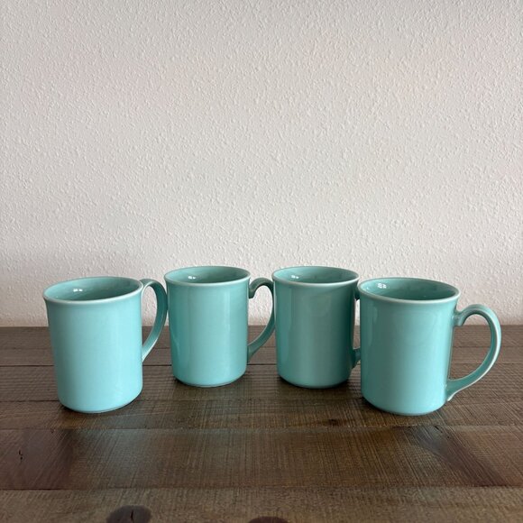 Corning Other - Vintage Corning Aqua Teal Green Blue Coffee Mug Set of 4 Cups